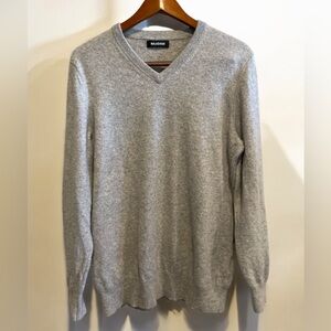 Naadam Luxe 100% Cashmere Women’s Gray Vneck Sweater Sizee XL